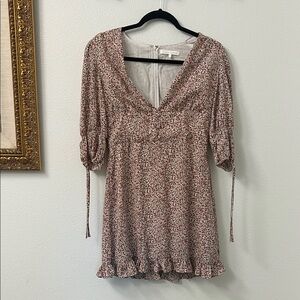 Floral Mini Dress with Ruffle Hem